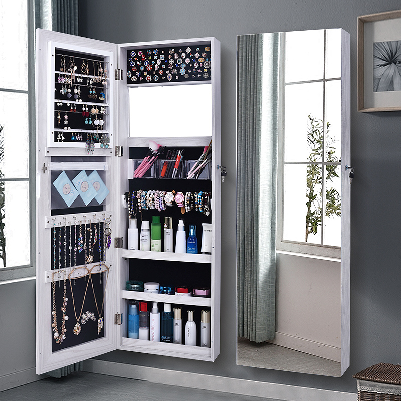Yangyuan full-length mirror Full-length mirror Wall-mounted storage cabinet Wall-mounted makeup cabinet storage cabinet Smart mirror with light 6035
