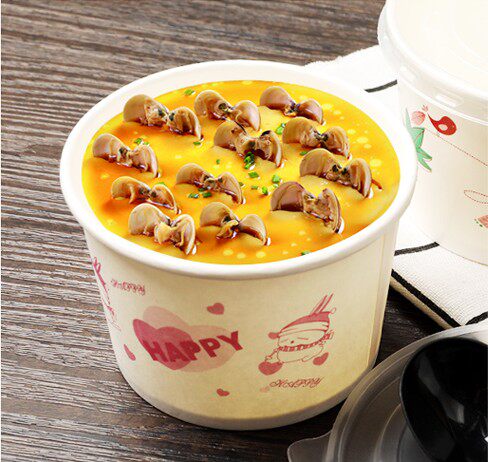 260ml disposable soup cup delivery soup bowl soup cup high sealing paper cup Dongchishang paper soup cup with lid to prevent leakage