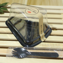 Triangle cake box Mousse box Transparent West point melaleuca cut packing box 8-9 inch plastic 100