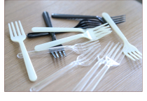 Disposable black transparent fork Western knife and fork Disposable fruit knife fork spoon plastic fork 500 pcs