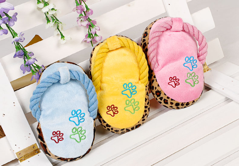 Short đồ chơi âm thanh thú cưng dép chó mèo đồ chơi Teddy vật nuôi cung cấp chó cắn cắn mol đồ chơi xương đồ chơi cho chó