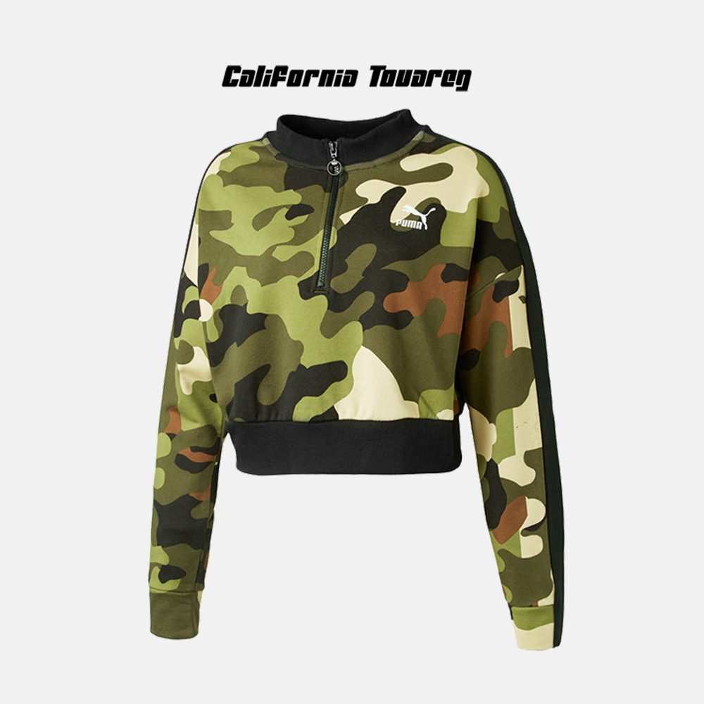 Puma PUMA new female round neck pullover camouflage fashion comfortable leisure sports thick cotton 578468-15