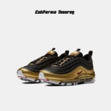 Nike Nike Air Max 97 Bullet Black Golden Men Fashion Retro Mats Leisure обувь at5458-002