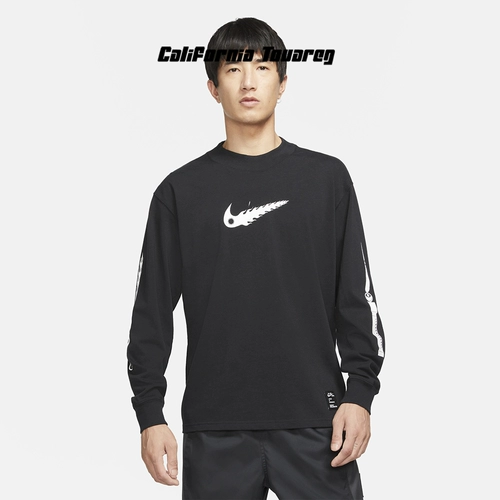 Nike, весенний модный лонгслив для отдыха, нарукавники, толстовка, круглый воротник