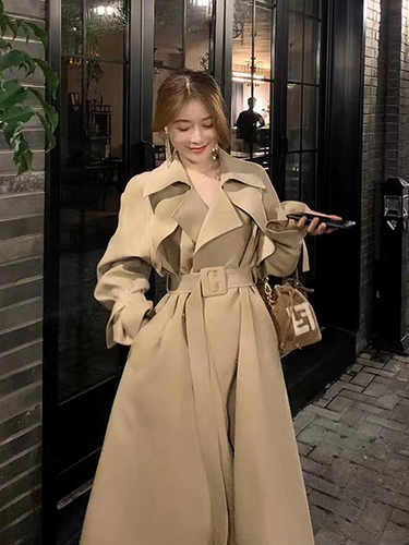 Белый плащ, длинная осенняя куртка, осенний приталенный корсет, средней длины, по фигуре, подходит для подростков, в британском стиле