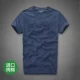 Áo thun ngắn tay bờ biển châu Mỹ Quần dài nam mùa hè giản dị Cotton rộng một nửa tay áo Kích thước lớn thoáng khí cổ chữ V áo phông nam tay ngắn
