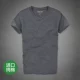 Áo thun ngắn tay bờ biển châu Mỹ Quần dài nam mùa hè giản dị Cotton rộng một nửa tay áo Kích thước lớn thoáng khí cổ chữ V áo phông nam tay ngắn