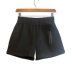 Quần short len ​​nữ mặc hươu skinny skinny mới quần lửng ống rộng nhung vàng cao eo mùa thu và quần ống rộng mùa đông quần short ren nữ đẹp Quần short