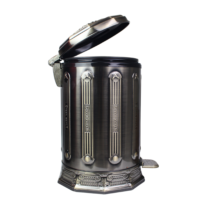 100 million Livery Luxury Fashion Creative Home Hotel Clubhouse Red Ancient Bronze Antique Bronze Ivory White Black Down-to-earth Garbage Can