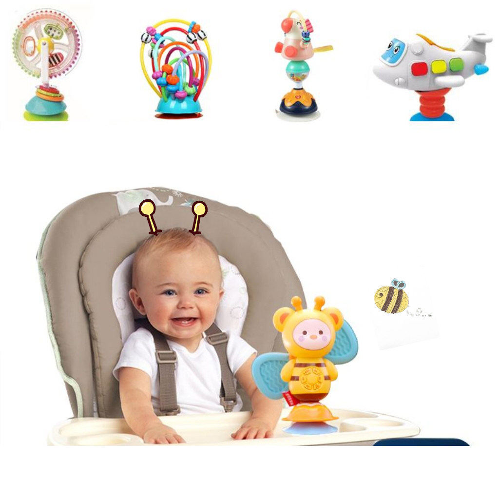 Eating rattle rotating Ferris wheel baby windmill baby dining chair dining table animal suction cup feeding meal artifact toy