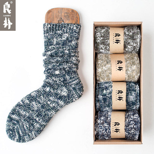 Liangpu socks ຖົງຕີນຝ້າຍບໍລິສຸດຂອງຜູ້ຊາຍ ins ຖົງຕີນ trendy ກະທູ້ຫນາຍີ່ປຸ່ນ socks ຂະຫນາດກາງຂອງ calf socks ຜູ້ຊາຍໃນພາກຮຽນ spring ແລະດູໃບໄມ້ລົ່ນ socks ສູງແອວ.