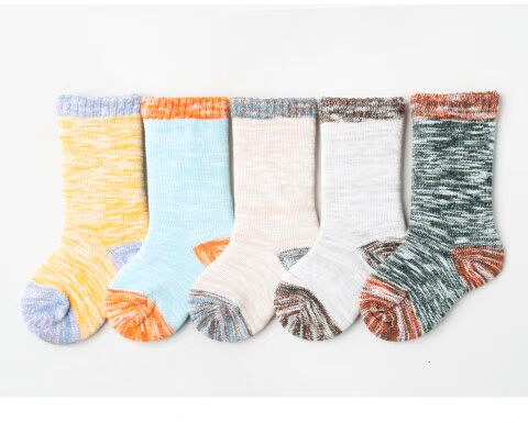 Vớ trẻ em Liang Pu vớ cotton mùa xuân vớ nữ trẻ em 1-3 tuổi tất trẻ em trong ống bốn mùa vớ cotton ấm vớ tất chống trơn
