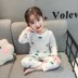 Cô gái pajamasummer thiết cotton mỏng dài sleeve0 quần áo trẻ em nhà 1-2-3 tuổi 4 cô gái mùa xuân mùa thu 5. 