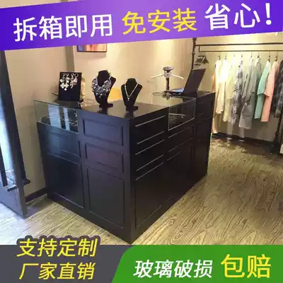 European-style multi-function paint corner cash register counter Clothing store glass display bar Jewelry counter can be customized