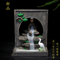 Back flow incense burner creative mountain water ornaments home indoor aromatherapy stove incense sandalwood agarwood incense burner to make money