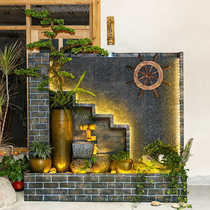 假山流水喷泉风水轮鱼池缸景观客厅阳台花园庭院落地开业招财摆件