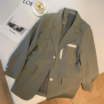 Loose Net red fried street color small suit jacket women 2021 Autumn New Korean version of British style premium suit