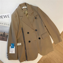 Loose Net red fried street small suit jacket women 2021 autumn dress Korean version of British style Senior sense small man suit tide