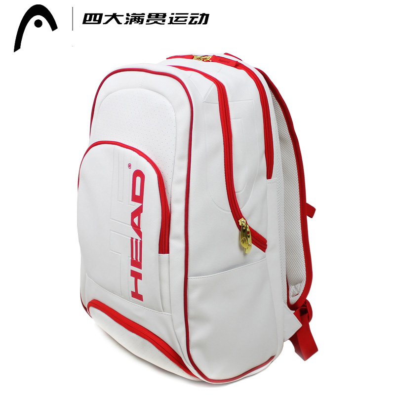 Hyde HEAD Tennis Double Shoulder Bag White Commemorative version synthetic leather material 1-2 Fitted Sports Bag