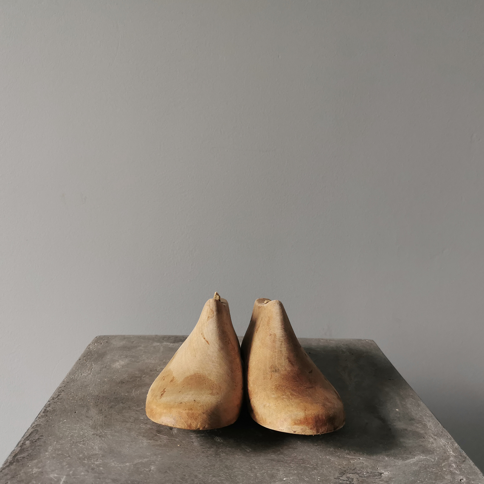 Objects Collection) Retro Woody Shoe Tree Shoe Mold Swing Piece Hotel Folk Juku Soft-Mounted Flat Head Shoe Brace Display Retro Decor