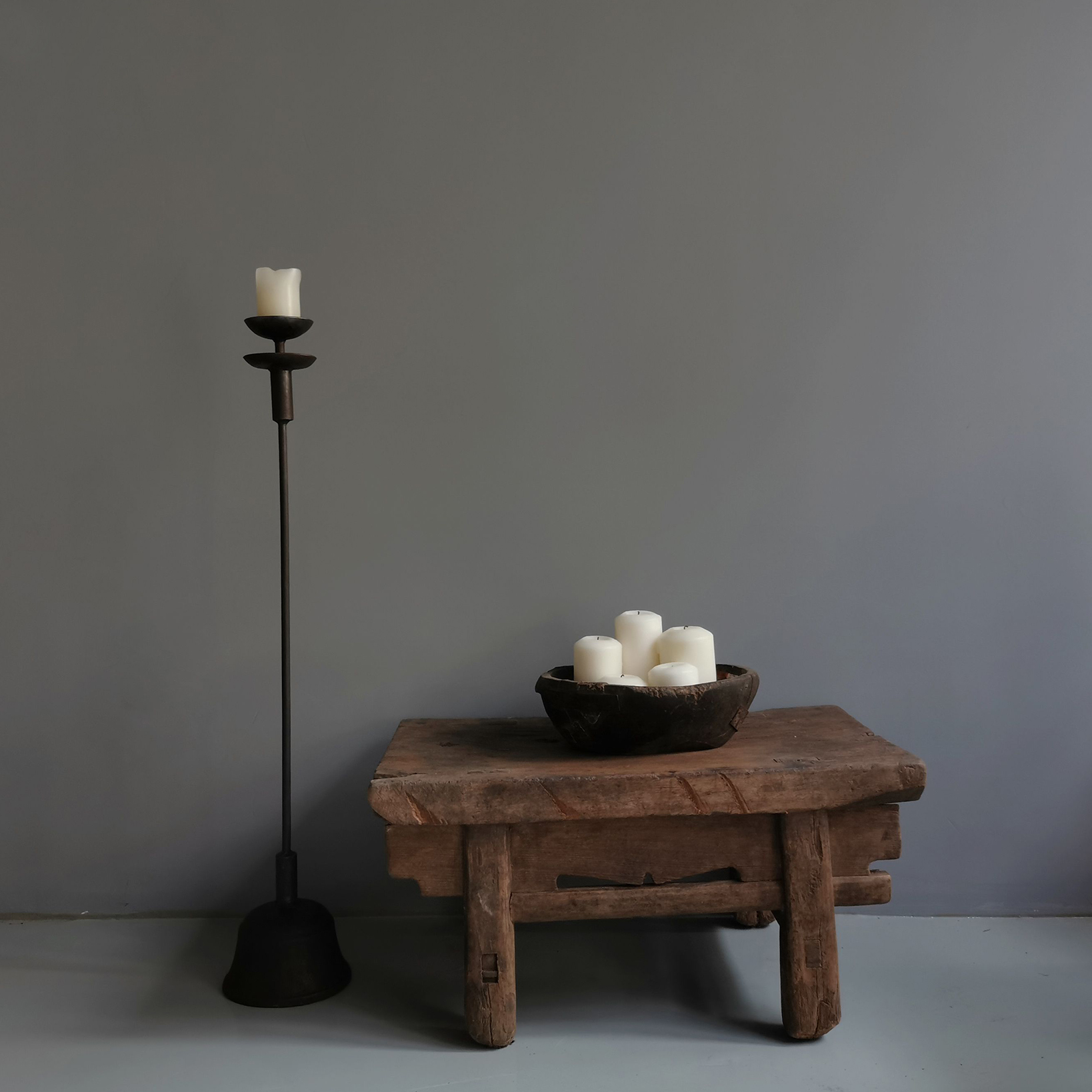 Collection of objects) oriental ancient style candlestick wabi sabi wind ornament wrought iron oil lamp hotel model room soft decoration Chinese style wind lamp