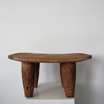 Collection of Things) Africa Import Big Wooden Color Milk Stool Side Table Solid Wood Tea Table Handmade Wood Carved Furniture Ornament ornament
