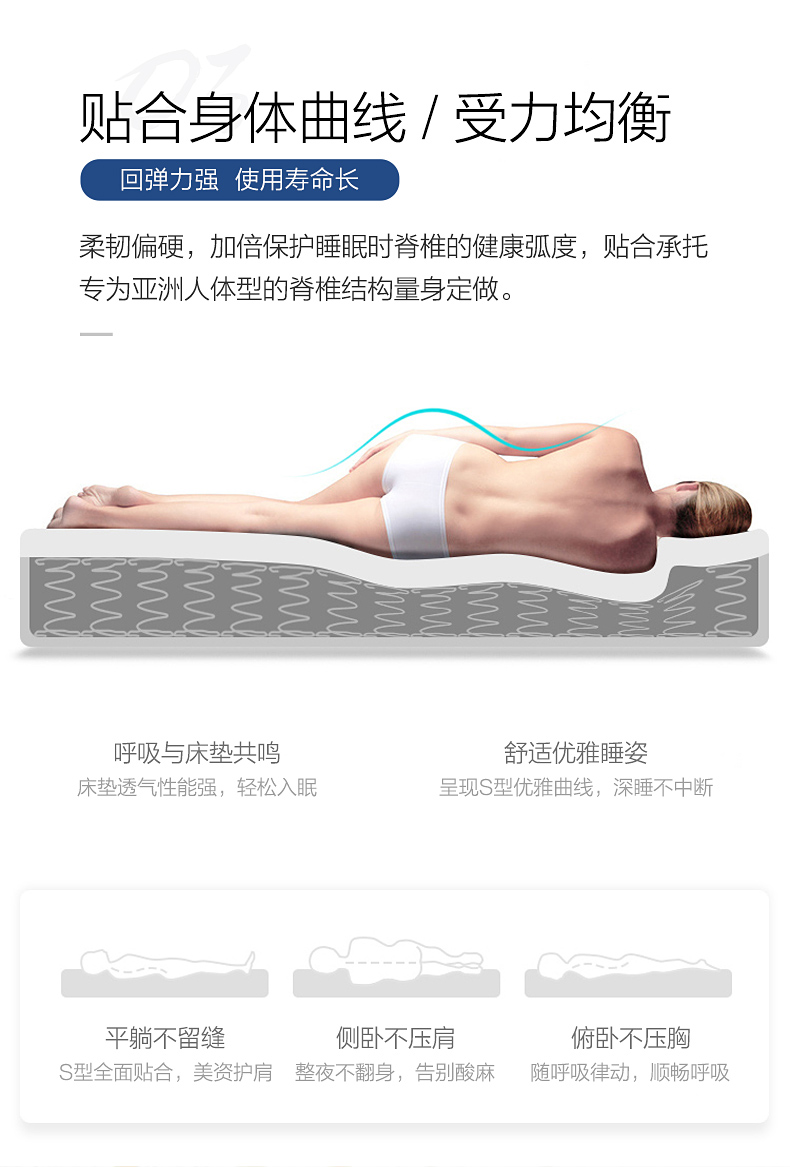 Gisborne cao su thiên nhiên nệm 1,8 m mat 1,5m dừa cứng và mềm nệm lò xo 20cm dày dual-Simmons - Nệm giá nệm cao su non