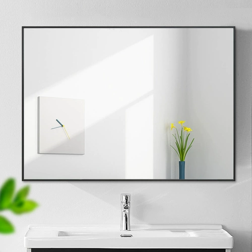 Санитарное зеркало рама рамы в ванной комнате простота современная стена -туалет туалетный туалет