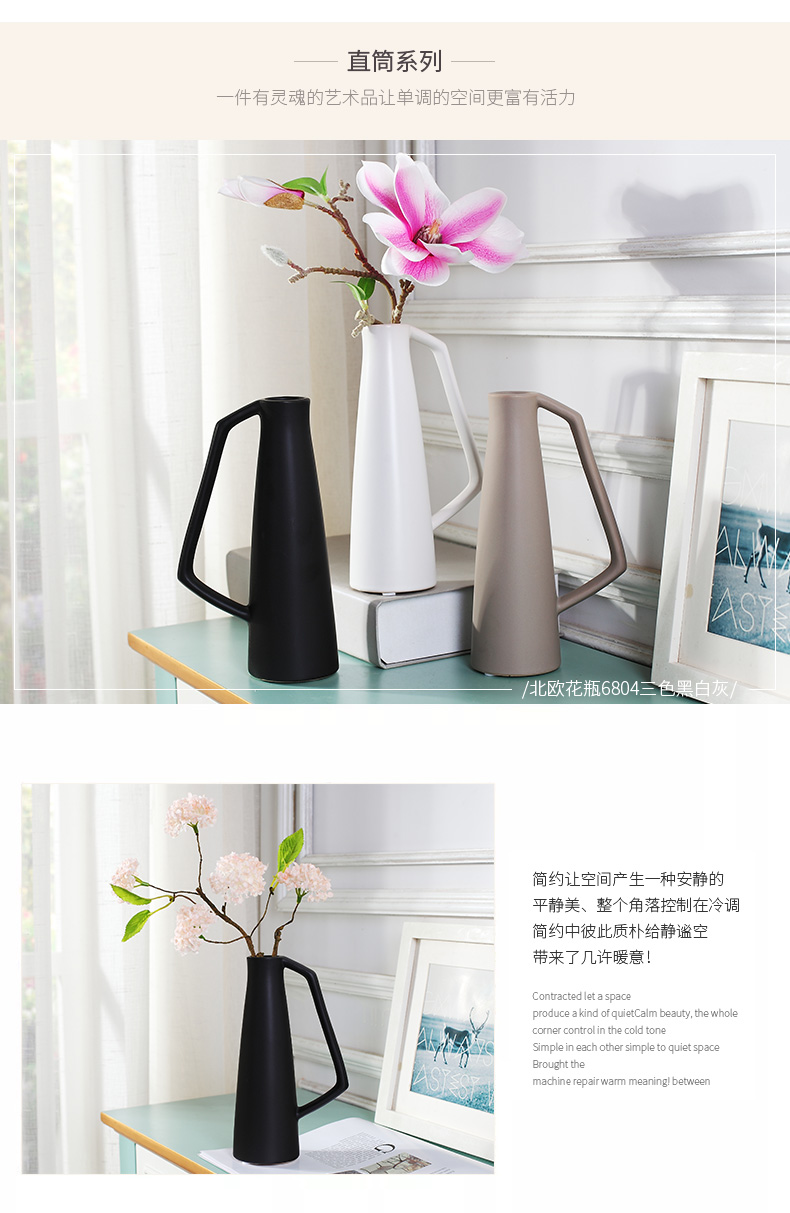 Nordic contracted modern vase household act the role ofing is tasted wine sitting room adornment furnishing articles furnishing articles creative ceramics vase