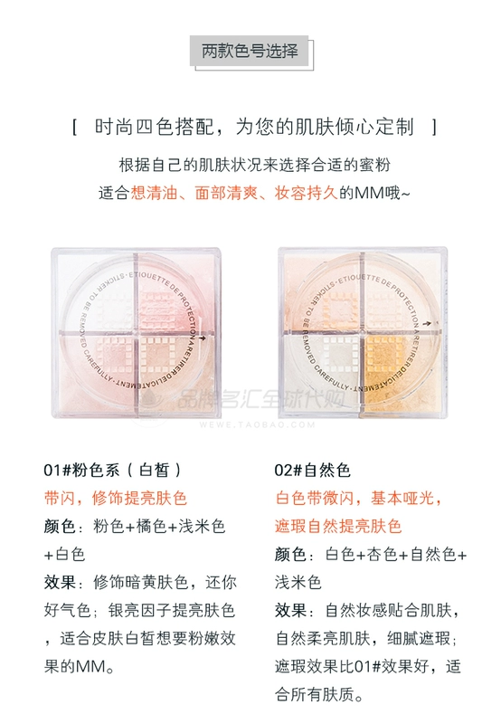 Thai Sivanna Svenna Sigong Powder Powder Honey Powder Makeup Powder Bốn màu Lasting Oil Control Freshing Dumb Pearl - Quyền lực innisfree phấn phủ