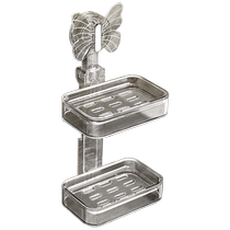 Suction cup soap box wall-mounted soap box storage rack bathroom punch-free soap box household high-end drain rack