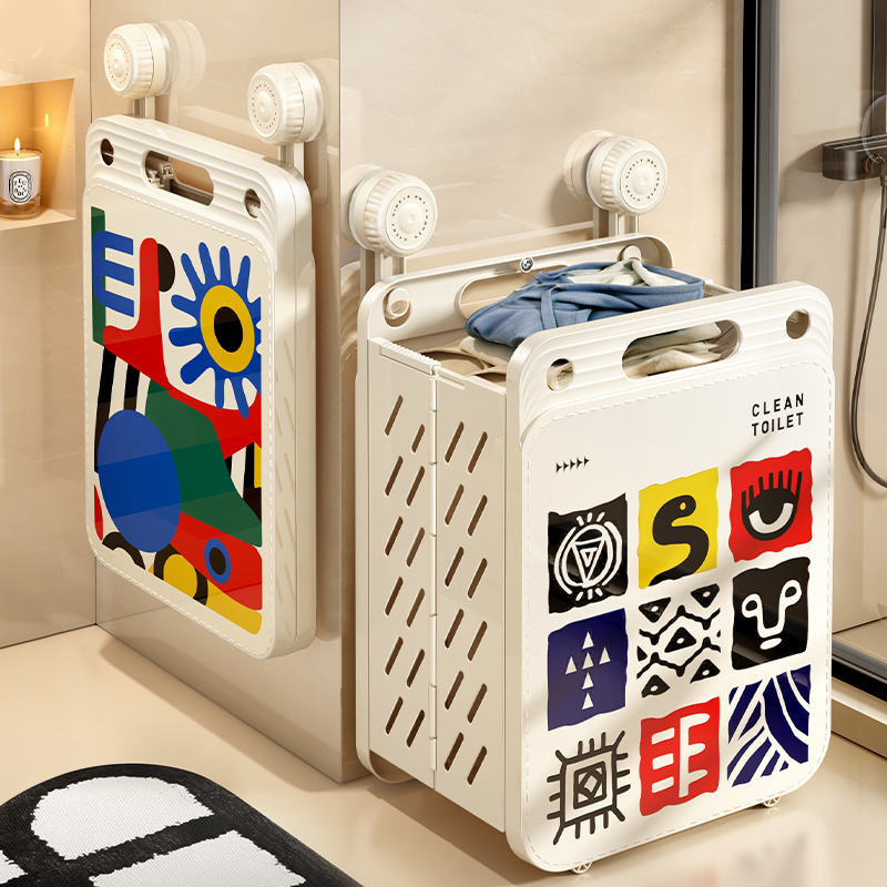 吸盤汚れた衣類バスケット家庭用折りたたみ式汚れた衣類バスケット高価値大容量ランドリーバスケット収納バスケット衣類収納バスケット