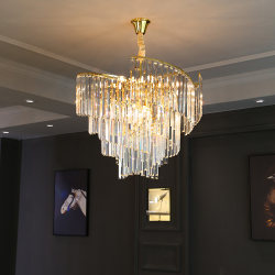 Crystal Lamp, Light Luxury, Post-Modern, Minimalist Dining Room Lighting, Trendy European-Style Chandelier, 2021 New Designer Living Room Lamp