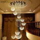 Xiantuo Lighting Duplex Villa Living Room Lamp Simple Modern Staircase Lamp Hanging Crystal Lamp Hotel Engineering Lighting Fixtures