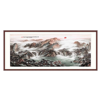 (Official) (Limited Chinese Painting) Luo Yuan Cornucopia of Good Luck Living Room Landscape Painting Decorative Painting