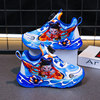 Nezha Boys' Shoes 2025 Autumn and Winter New Children's Sports Shoes with Fleece and Lights, Boys' Light-Up Casual Cotton Shoes
