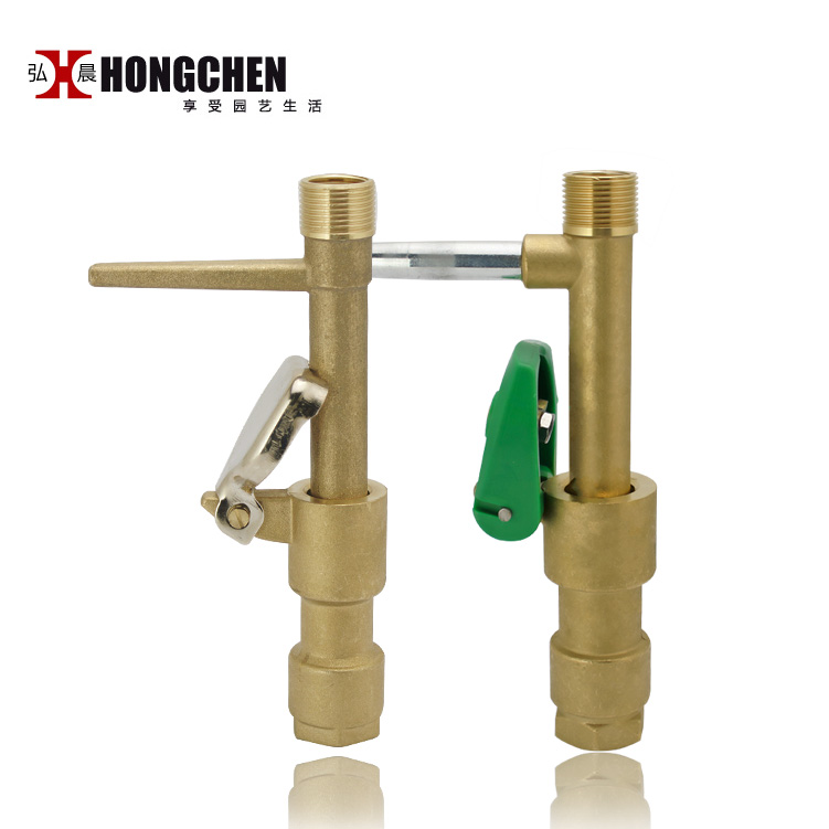 Hongchen 6 points quick water intake one inch brass water intake valve convenient body water valve key Landscaping irrigation