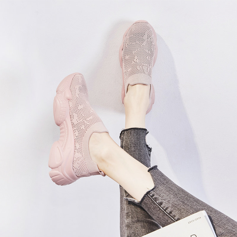 South Korea's autumn mesh breathable sneakers 2022 new ins Korean version of all-match casual shoes hollow old shoes women