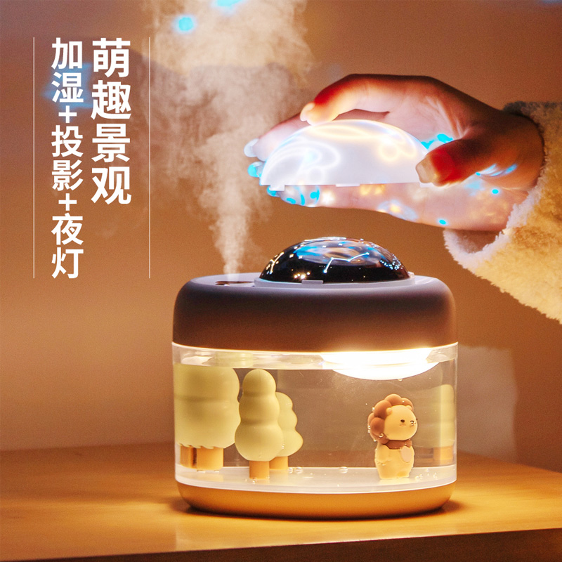 MacCity Humidifier Small Large Spray Indoor Desktop Air MoisturizerPregnant baby houseBedroom Easy Portable Mini Student Dormitory Humidifier Charging