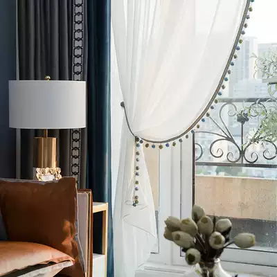 Light luxury Nordic simple modern mosaic curtain bedroom blackout Dutch velvet living room gauze high-grade atmospheric Velvet