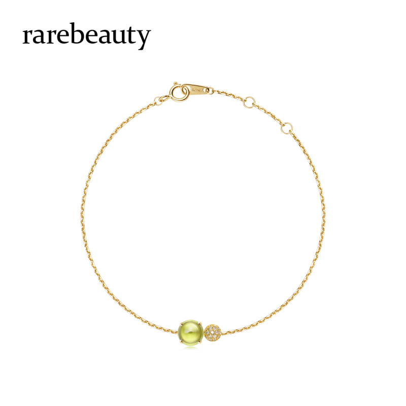 18k gold four - leaf bracelet girl olive stone bracelet dazzle Valentine's Day 520 gift to send her girlfriend's birthday