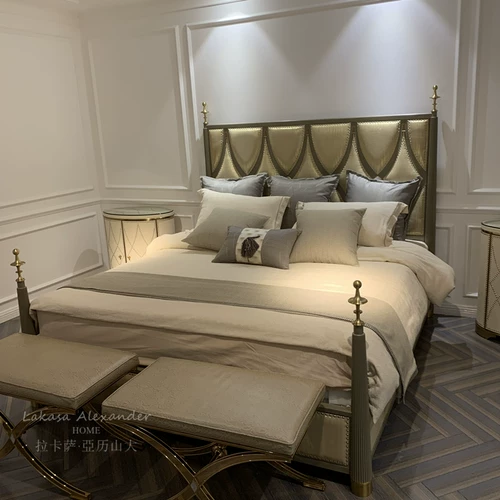 Tochigi с двуспальной кроватью девочка спальня для девочки Light Light Roxury Double Dayd в северной спальне свадебная кровать в европейском стиле 1,8 метра свадебная кровать