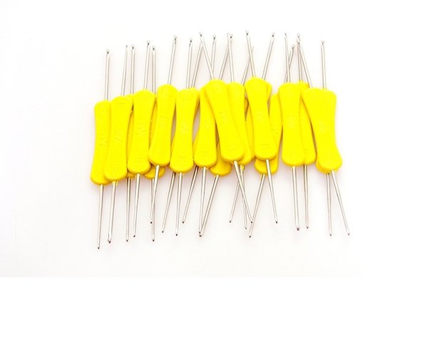 Bò cạp bò DIY nhựa xử lý đôi đầu thép không gỉ móc dép công cụ hướng dẫn kim sợi móc giày công cụ - Công cụ & vật liệu may DIY kim may bao