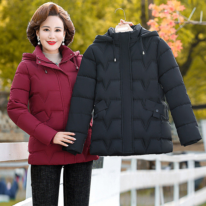 New middle aged mother winter clothing down cotton padded jacket Short cotton padded jacket Thickened Gats Add foreign air cotton jacket-Taobao