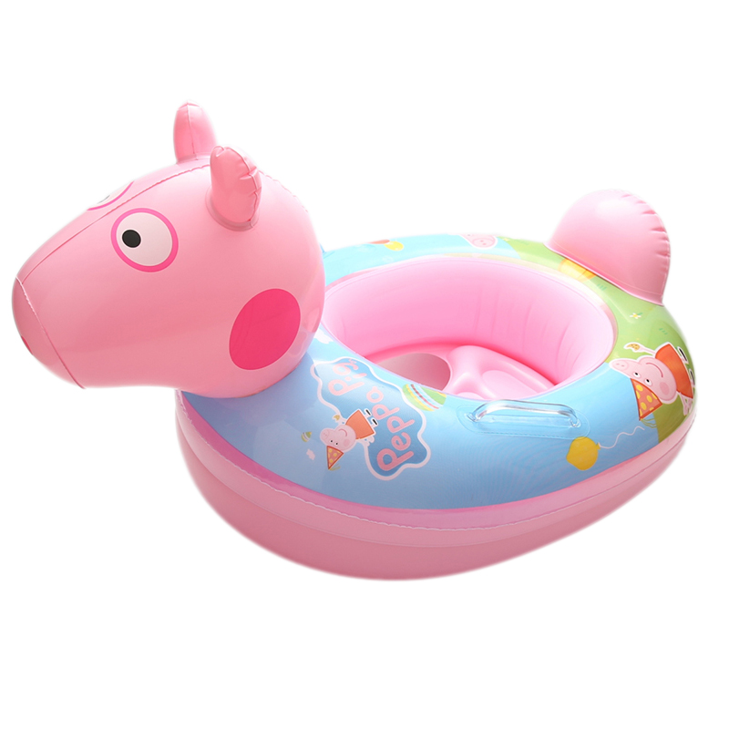 Children's baby swimming circle children sitting circles thickened cartoon Animals inflatable seat Circle floating rings 2 3 4 5 6 7 years old
