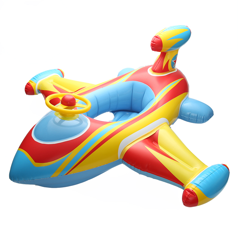 Swimming ring Steering wheel Small plane boat Children 2-8 years old children thickened inflatable seat ring Baby toddler seat ring