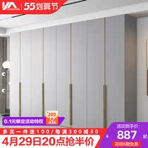 Modern Light Lavish Wardrobe Bedroom Home Composition Cabinet New brief one to top plus high closet wood