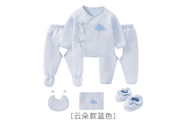 6-piece sơ sinh quần áo ấm phù hợp với quần áo cotton sơ sinh bé nhà sư quần áo mùa xuân và mùa thu đồ lót dày bộ cotton giấy cho bé