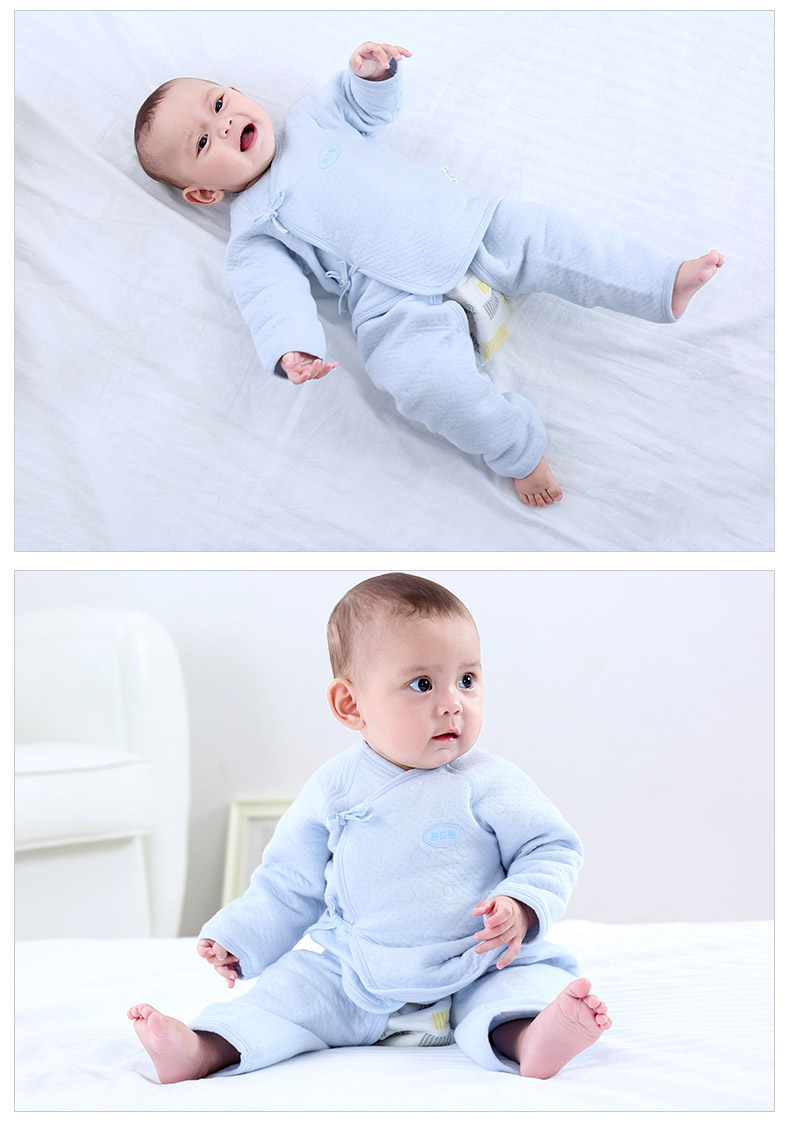 6-piece sơ sinh quần áo ấm phù hợp với quần áo cotton sơ sinh bé nhà sư quần áo mùa xuân và mùa thu đồ lót dày bộ cotton giấy cho bé