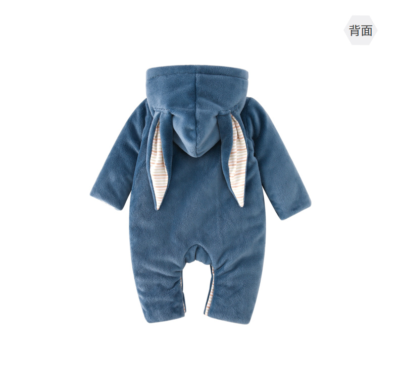 Quần áo trẻ sơ sinh thuần chủng mùa thu và mùa đông bé trai và bé gái quần áo độn bông romper phim hoạt hình quần áo ấm body suit thể thao cho bé trai
